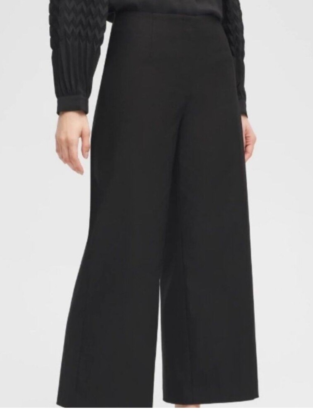 NWT Chico’s Black Label Black Wide-Leg High Waist Trousers